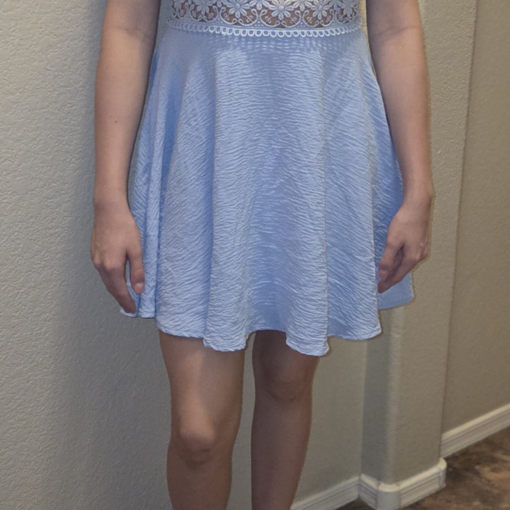 Windsor Light Blue Backless Dress